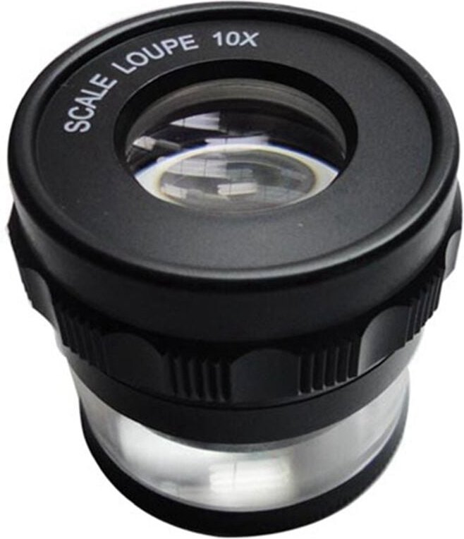 10X StäNder Messung Messlupe Skala Lupe VergrößErung mit Skalierter