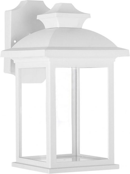 Fabrilamp - alcandia Außenwandleuchte 1xe27 weiß ip44polycarbonat 31x17x22,3 cm