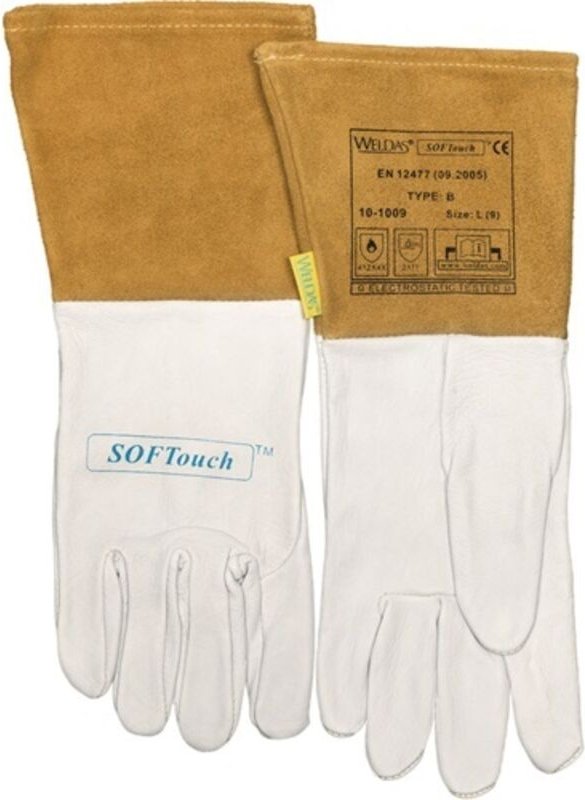 Weldas - Schweißerhandschuhe Größe xxl (10,5) natur/orange ( 4702005019 )