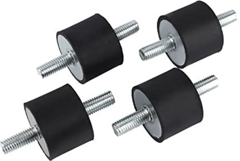 Zylindrische Antivibrationsfüße Männlich M10 M8 Gummi-Antivibrationshalterungen Antivibrationsisolationshalterungen 4 St...