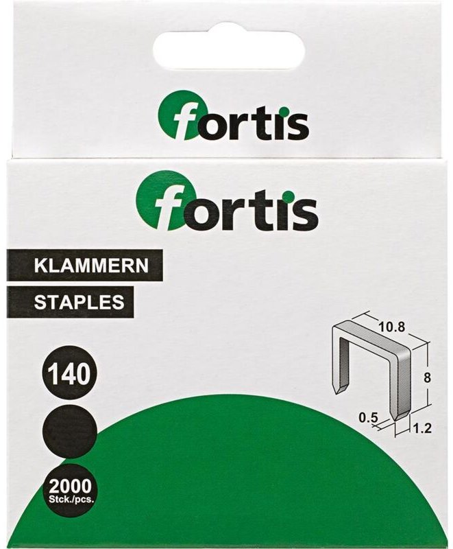Thumbnail - Fortis Heftklammer 8 mm a 2000Stk.