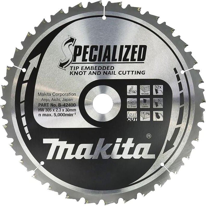 Sägeblatt specialized 305x30x32Z - Makita