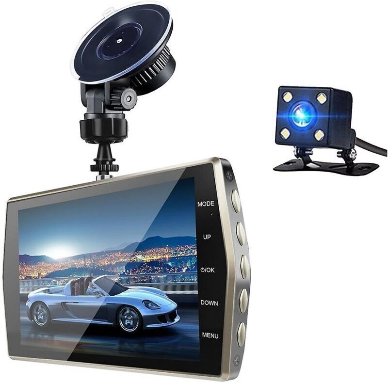 Zum Black Friday wird die überraschende 4-Zoll-Dashcam für Front und Rückfahrkamera mit dualer 1080p-HD-Aufnahme, Nachts...