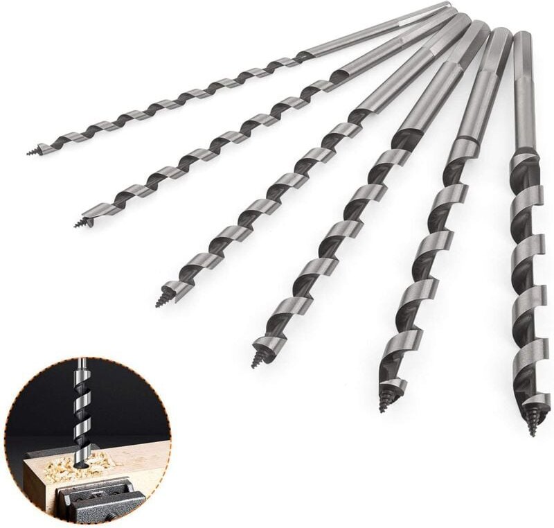 Memkey - 6-teiliger Holzbohrer, 230 mm Holzbohrer, sechseckige Holzbohrer, Bohrer aus Kohlenstoffstahl, Durchmesser 6/8/...