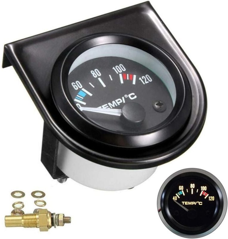 Thumbnail - Auto-Wassertemperaturanzeige-Set, schwarze led, universelle Auto-Wassertemperaturanzeige, 101,6–120 ° Zifferblätter(Durc...