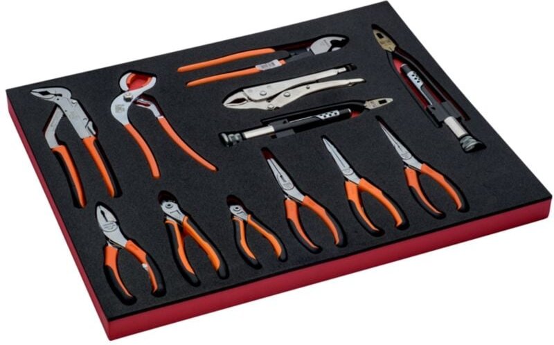 Bahco Fit&Go 3/3 Schaumstoffeinlage Schneidwerkzeug- und Zangensatz - 12-tlg.