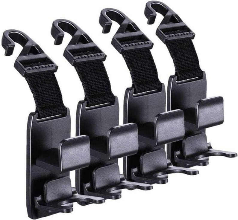 Fitags - 4 Stück Haken für die Kopfstütze des Autositzes, Haken für die Kopfstütze des Autorücksitzes, Haken für die Kop...
