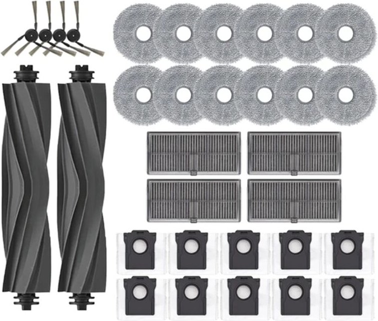 Für X40 Ultra, Hauptseitenbürste, Hepa-Filter, Wischtuch, Staubbeutel