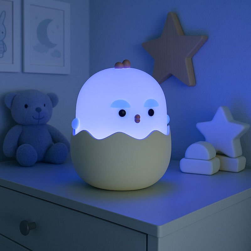 Tischleuchte LED Nachttischlampe Kinderlampe Akku RGB Touchdimmer H 12,8 cm