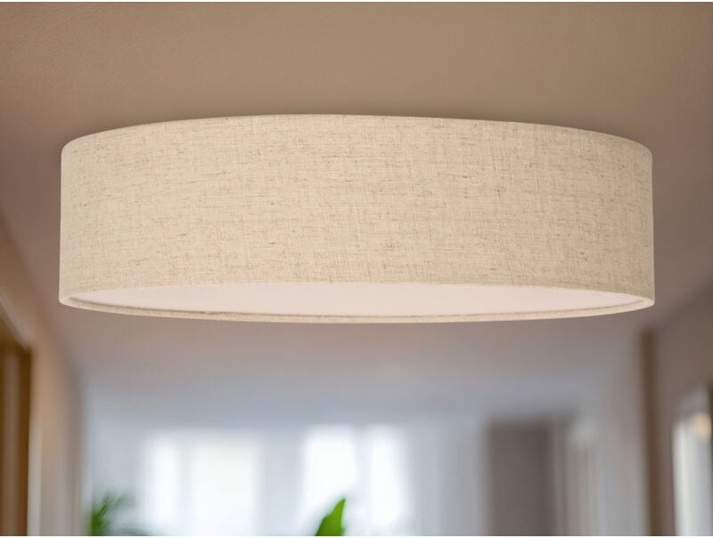 Smartwares - Deckenlampe ceiling dream, Leinen Stoffschirm / Abdeckung satiniert, ø 40cm