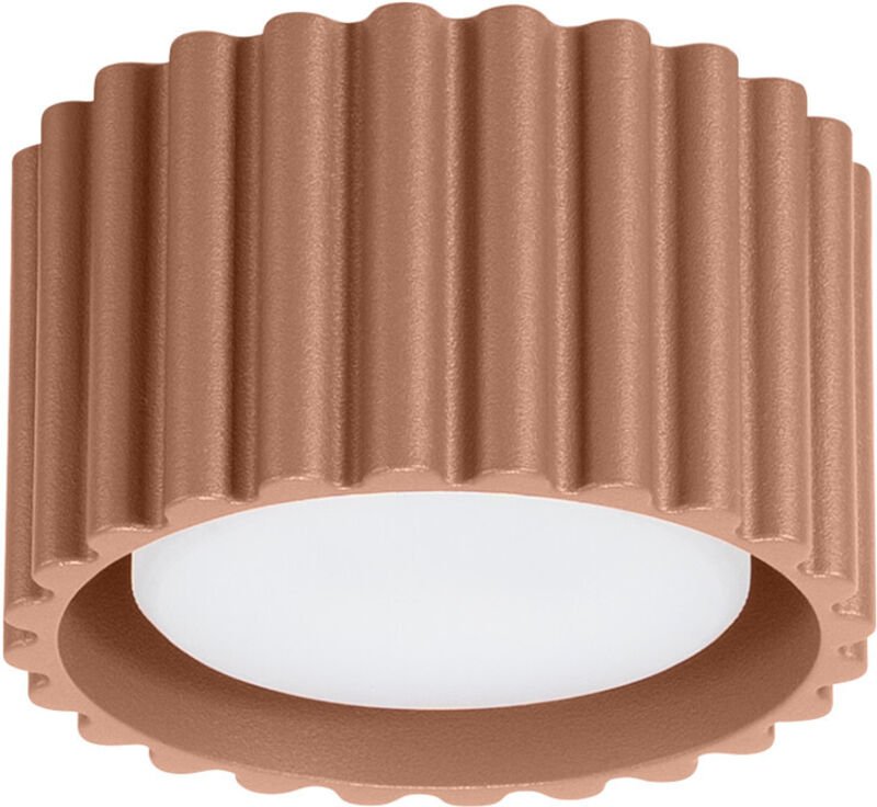 Moderner gerillter runder Deckenstrahler Mocca 6 cm 1xGX53 10W AURA Sollux Lighting