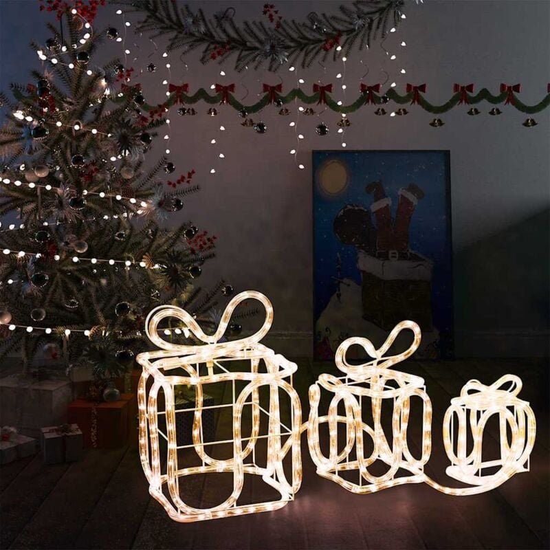 Weihnachtsdekoration Geschenkboxen mit 180 LEDs Indoor Outdoor - Weihnachtsdeko - led Beleuchtung - Geschenkbox - Lichte...