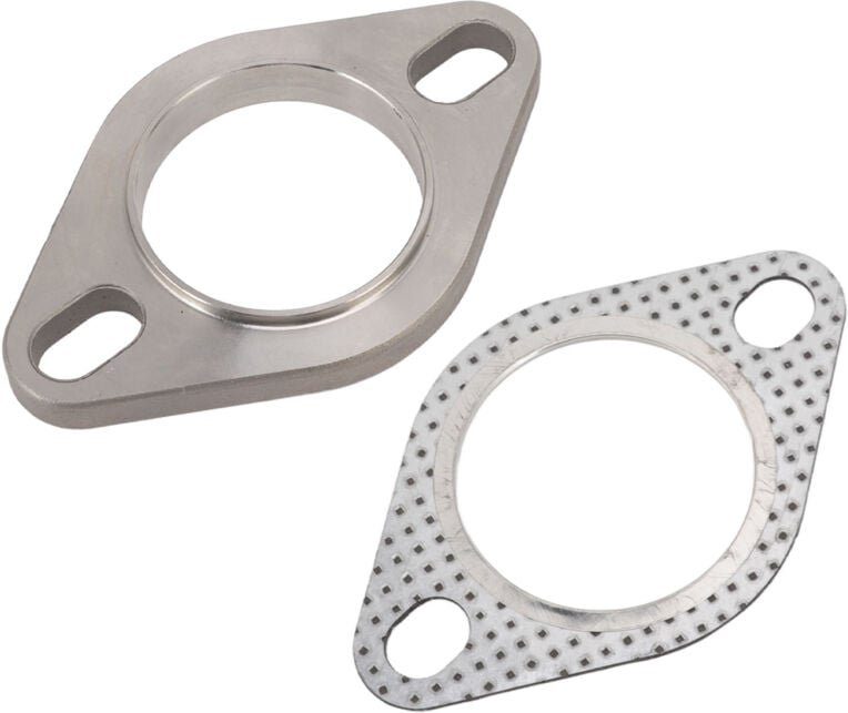 Ej.life - 2 Schrauben 2 Zoll Auspuffflansch-Verbindungssatz aus Edelstahl für Auspuff-Fallrohr-Catback-Krümmer