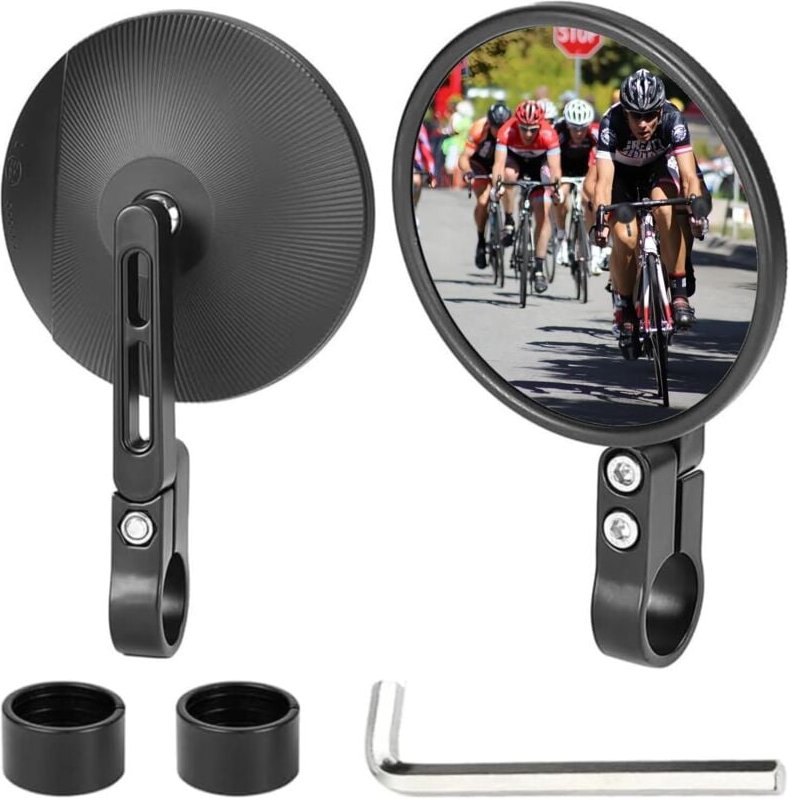 Stück runde Motorrad-Rückspiegel, 360° drehbar, 22 mm und 24 mm Supermoto-Spiegel, passend für die meisten Motorräder