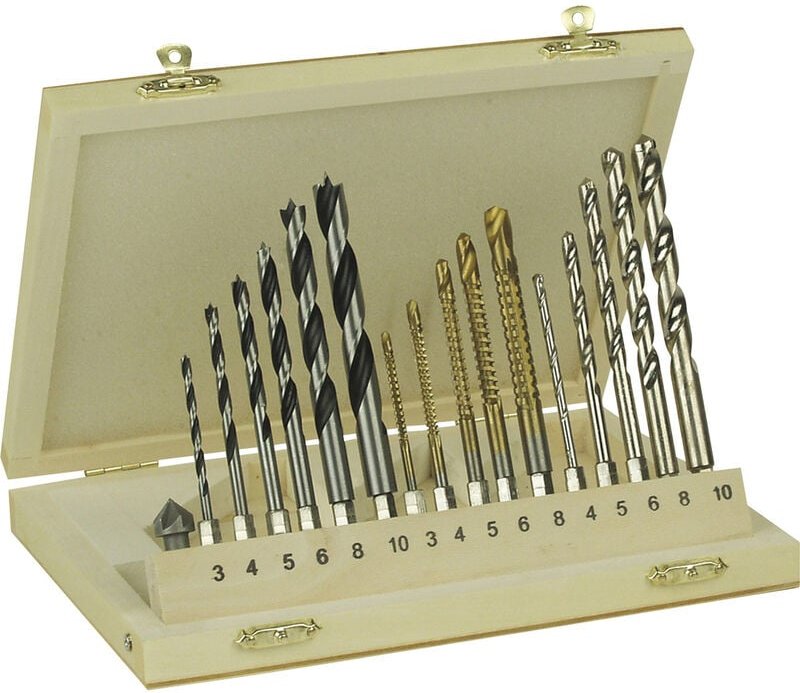 Brüder Mannesmann - M54317 Holz-Spiralbohrer-Set 17teilig 1 St.