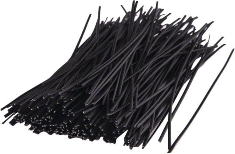 1000 Stück gedrehte Kabelbinder aus Metall, wiederverwendbare Befestigungselemente (6 Zoll, Schwarz)