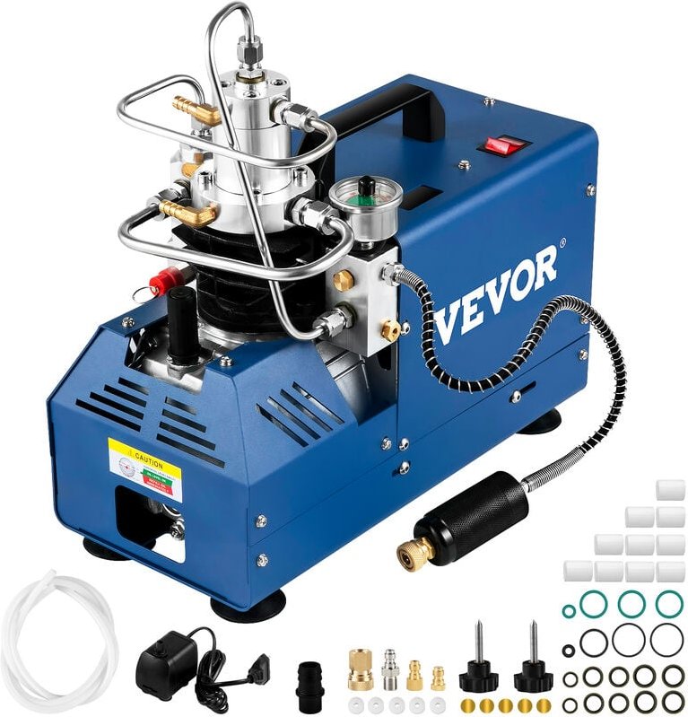 VEVOR Elektrische Hochdruck Luftkompressor 1800W PCP Hochdruck Kompressor Pumpe 4500PSI PCP Inflator 3-6,8L Tankkapazitä...