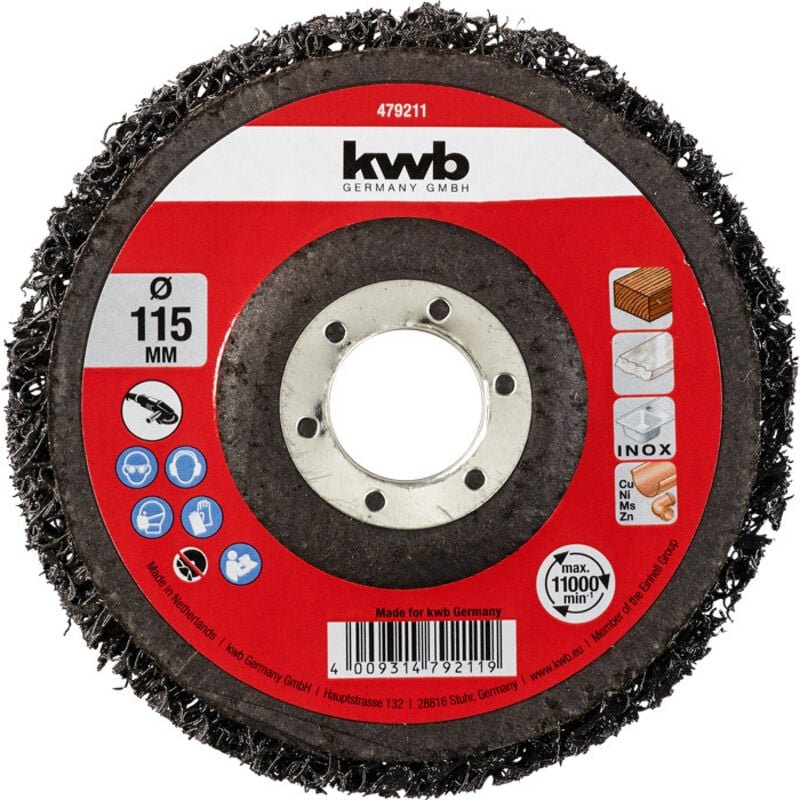 KWB - Einhell 479211 Hartmetall-Schleifscheibe 115mm, Holz, Blech, Edelstahl
