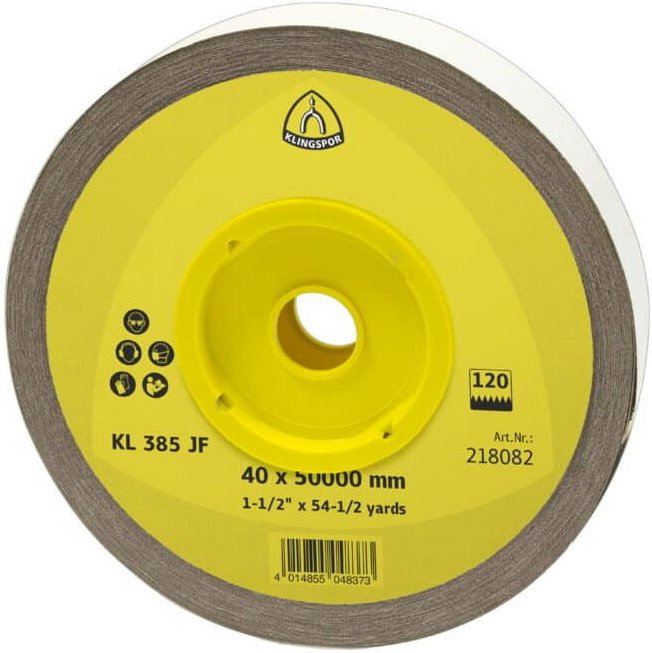 Schleifgeweberolle kl 385 jf 50 m x 50 mm Körnung 80 - 218097 - Klingspor
