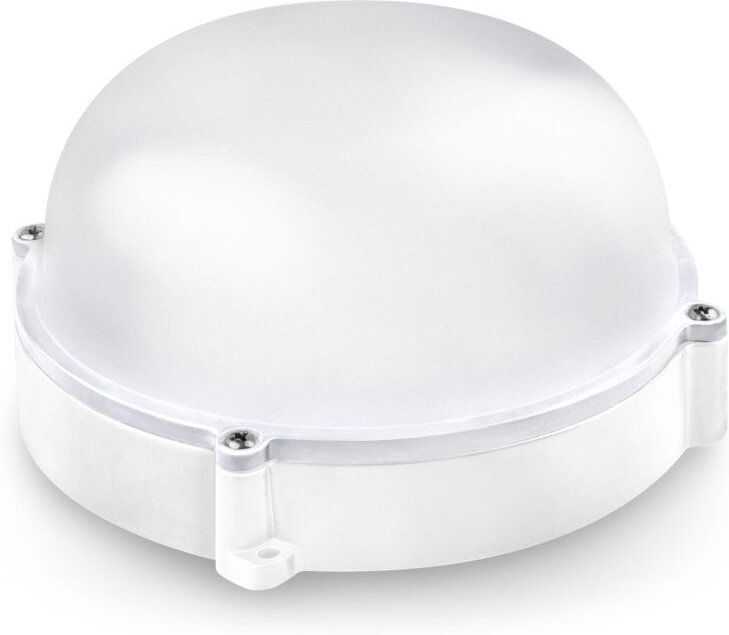 Alfa - Runde LED-Außenwandleuchte aus Matel, IP65, weiß, 12 w, neutral