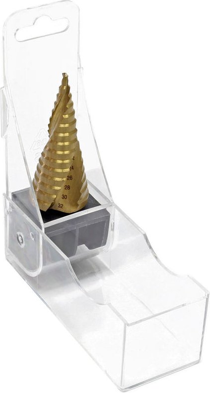 Wiltec - hss Stufenbohrer titanbeschichtet, 4-32 mm, Schaft ø 10 mm, Kegelbohrer mit Titanbeschichtung, Schälbohrer für ...