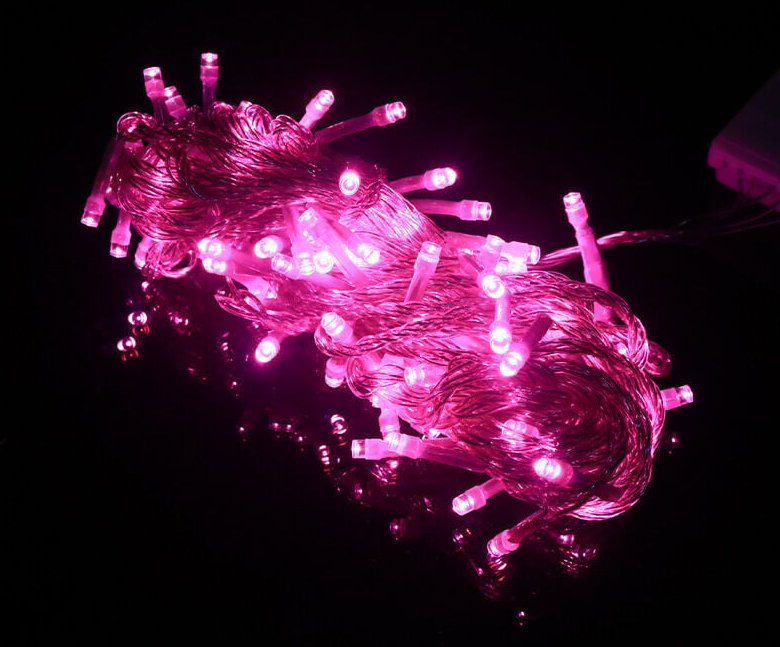 LED-Lichterkette, Blinkende Lichterkette, Deko-Lichterkette, Kleine Laternen, Schleierkraut, Weihnachtsbeleuchtung (20 M...