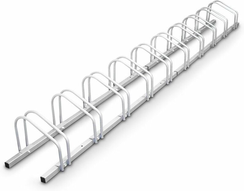 10er Fahrradständer Aufstellständer Radständer Fahrrad Bike Ständer Metall Verzinkt Platzsparend (Für 10 Fahrräder (2x 5...