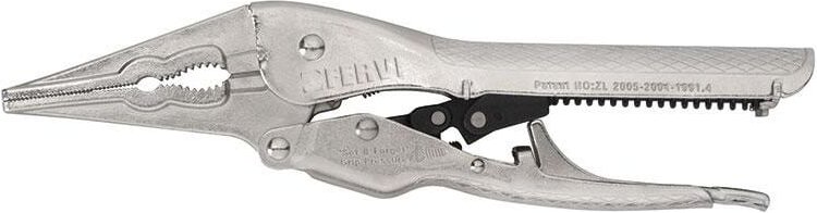 Selbstsichernde Druckgriffzange mit 275 mm langen Spitzen Fervi 0370/11