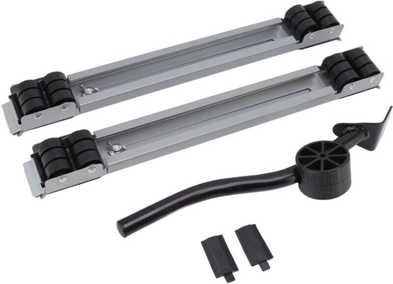 Eosnow Schwerlast-Gerätewagen, ausziehbar, 300 kg Tragkraft, abnehmbare Doppelreihe, 24 Räder, Geräteschienen