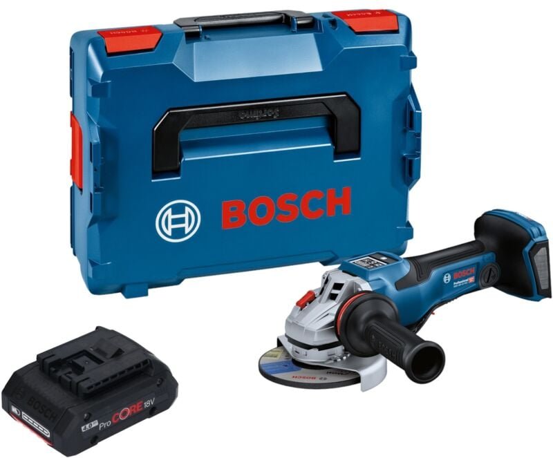 Bosch gws 18V-15 psc Professional Akku Winkelschleifer 18 v 125 mm biturbo Brushless + 1x ProCORE Akku 4,0 Ah + L-Boxx -...