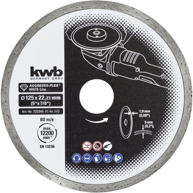 KWB AGGRESSO-FLEX® White-Line DIAMANT Trennscheiben, ø 125 mm - 725240