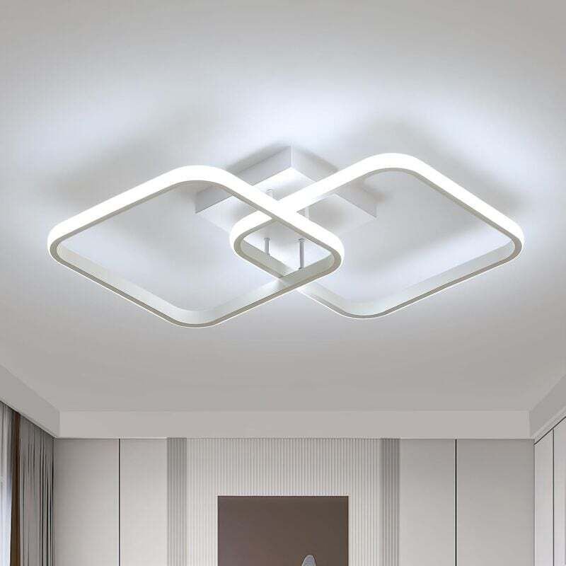 Moderne, dimmbare LED-Deckenleuchte, 42 W, 4800 lm, aus Metall und Acryl, für Wohnzimmer, Küche, Schlafzimmer, 3000–6500...