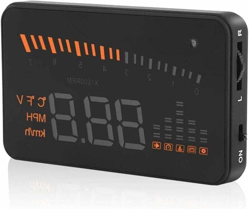 A8 HUD, A8-Display, 5,5 Zoll OBDII-Auto-HUD-Display, automatische Windschutzscheiben-Reflexionsbildschirm-Geschwindigkei...