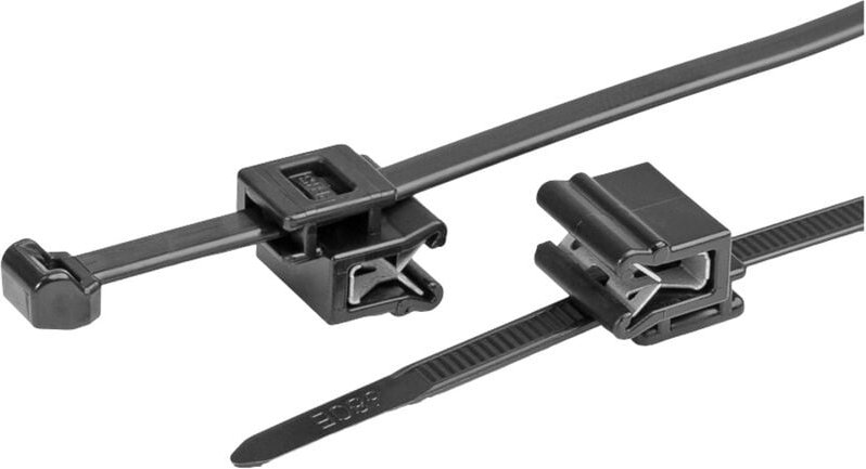 Hellermanntyton - 156-03219 T50ROSEC5A-PA66W-BK (100) Kabelbinder mit Clip 200 mm 4.6 mm Schwarz 100
