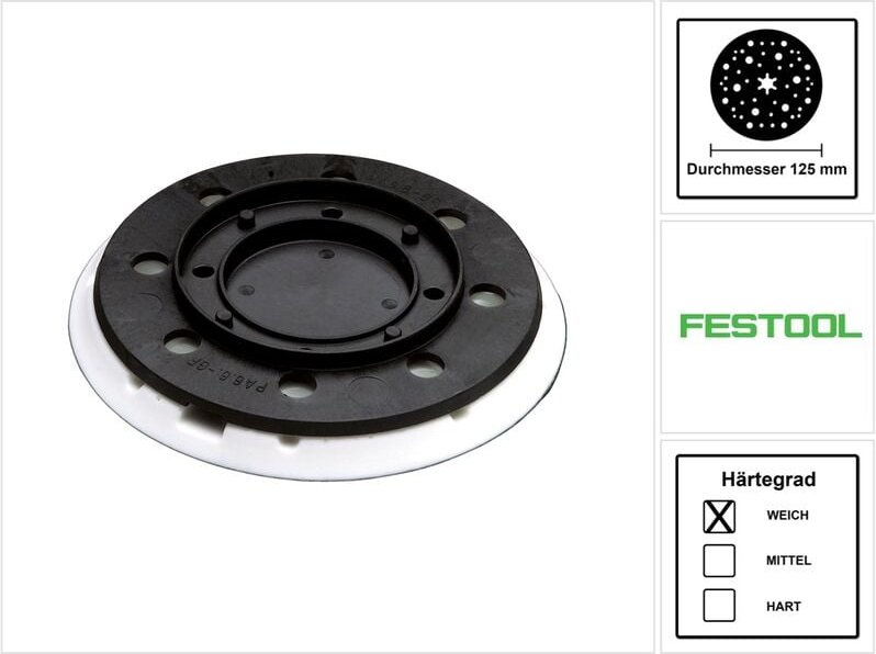 St-stf 125/8-M4-J sw Schleifteller ( 492282 ) superweiche Ausführung für ets ec 125, lex 125 - Festool