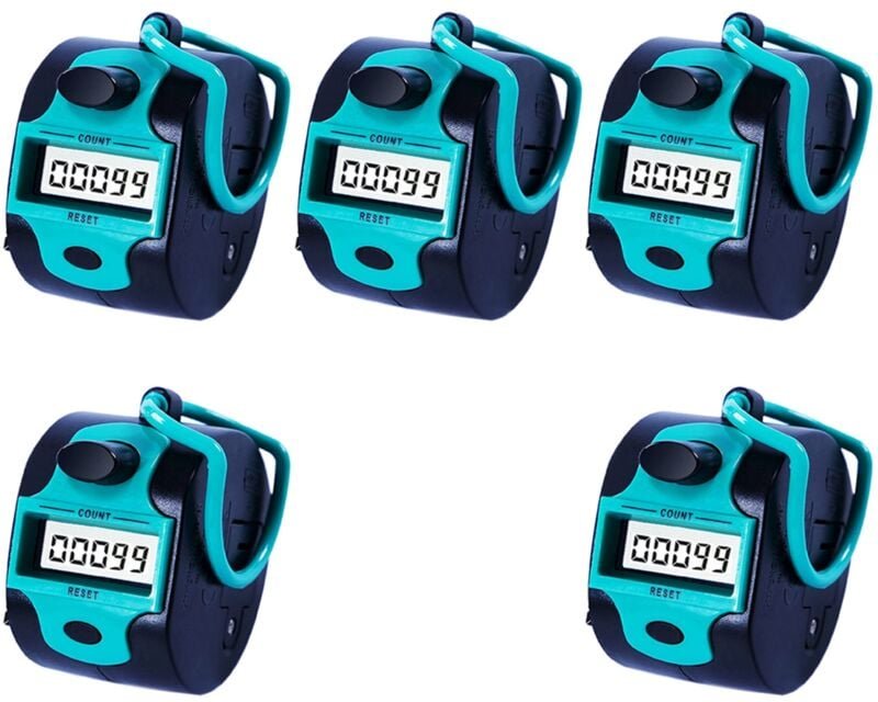 5X Zähler Elektronischer Clicker Manueller Digitaler Stich Zähler Fingerring Mechanischer Hand Zähler für Reihen Leute G...