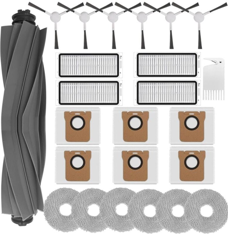 Zubehör-Set kompatibel mit Dream L20 Ultra/L30 Ultra Roboter-Staubsauger, Hauptbürste, Hepa-Filter, seitliche Wischpads