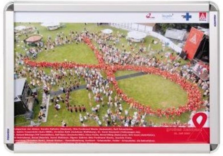 Bilderwechselrahmen 46,3 x 63,7 x 1,9 cm (b x h x t) din A2 Aluminium silber