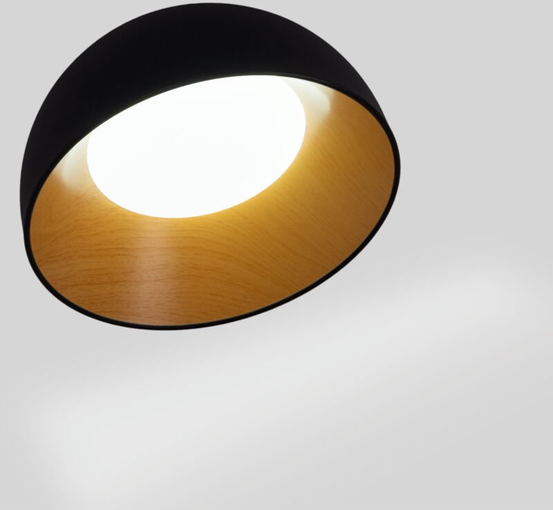 Barcelona Led - led Deckenleuchte schräg cct 12W Holz ø35cm