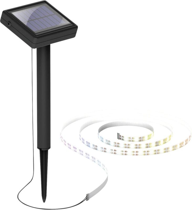 Solarstripe 300cm IP44 bk rgb 600mAh inkl. Erdspieß