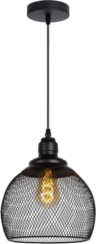 Lucide MESH - Pendelleuchten - Ø 22 cm - 1xE27 - Schwarz