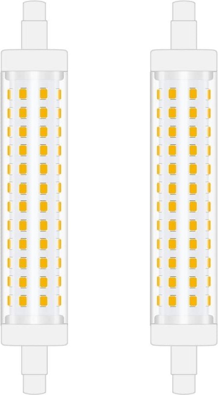 Jusch - 118 mm R7S LED-Glühbirne, 10 w, Kaltweiß 6000 k, linearer Strahler, doppelseitiger 100 W-Halogenlampen-Ersatz, p...