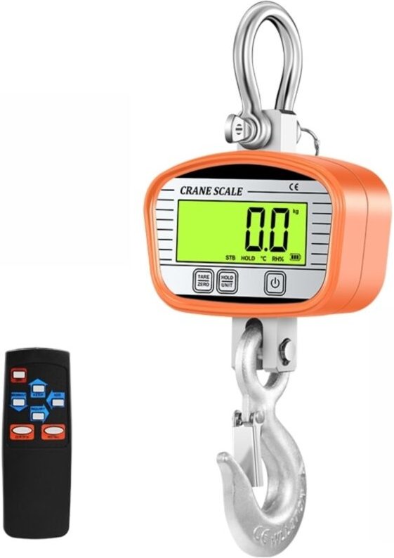 Bilancia industriale a gru da 2000 kg/4400 libbre, scala a gancio per carichi pesanti con display LCD da 0,1 kg, funzion...