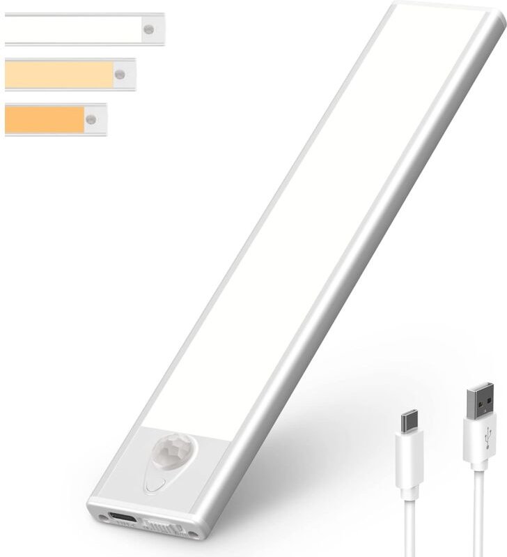 Schranklampe – 31 LEDs, wiederaufladbare LED-Beleuchtung für Innenschränke, kabellos, magnetisch, dimmbare LED-Lampe, Be...