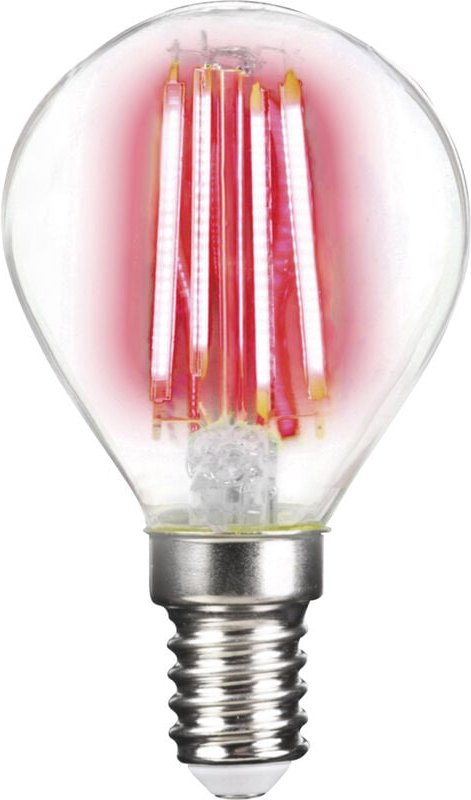 Lightme - LM85310 led eek g (a - g) E14 Tropfenform 4 w Rot (ø x l) 45 mm x 78 mm Filament 1 St.