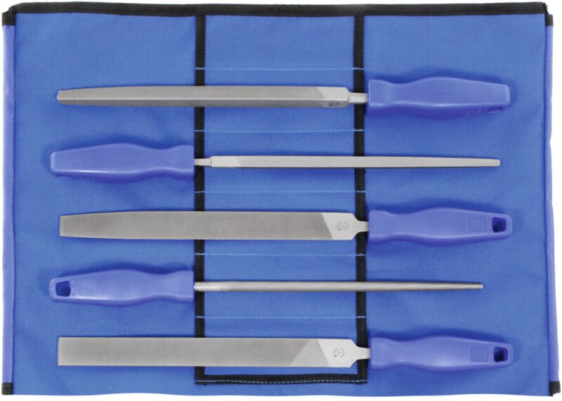 Dick - Vielzweck-Feilensatz 5-teilig in Rolltasche Hieb 2, Länge ohne Angel: 250 mm 5 Stk