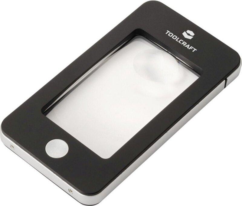 TOOLCRAFT TO-10283184 Handlupe mit LED-Beleuchtung Vergrößerungsfaktor: 2 x, 4 x Linsengröße: (Ø) 2