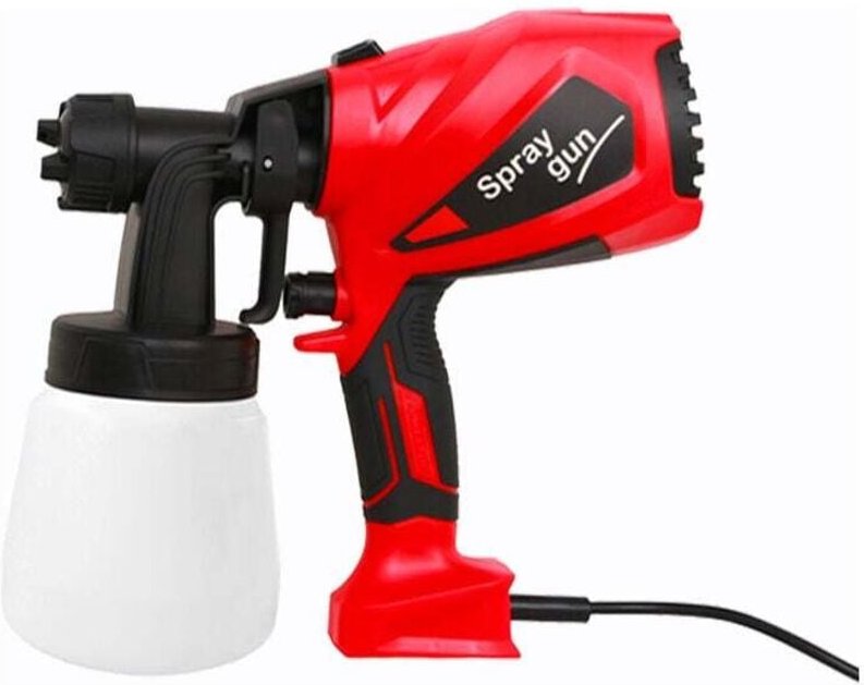 Farbspritzgerät, 3200-W-HVLP-Farbspritzgerät, 1200-ml-Tank, 3 Düsen, leicht zu reinigen, für Wände, Decken und Zäune