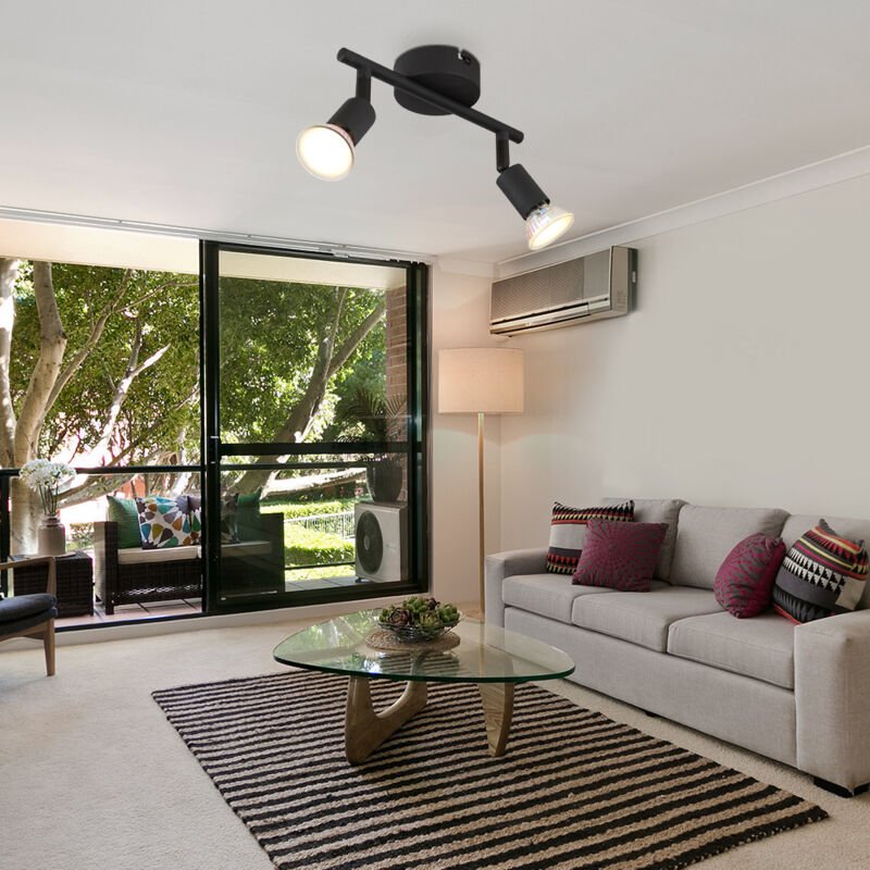 Thumbnail - Deckenstrahler Spotlampe Deckenlampe verstellbar Wohnzimmerlampe schwarz l 22 cm