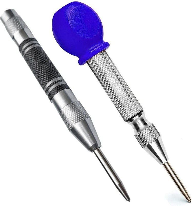 2-teiliges automatisches Körnerloch-Set für Holz, Metall, Kunststoff, Glas und Marmor